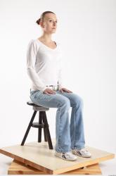 Whole Body Woman Artistic poses White Casual Slim